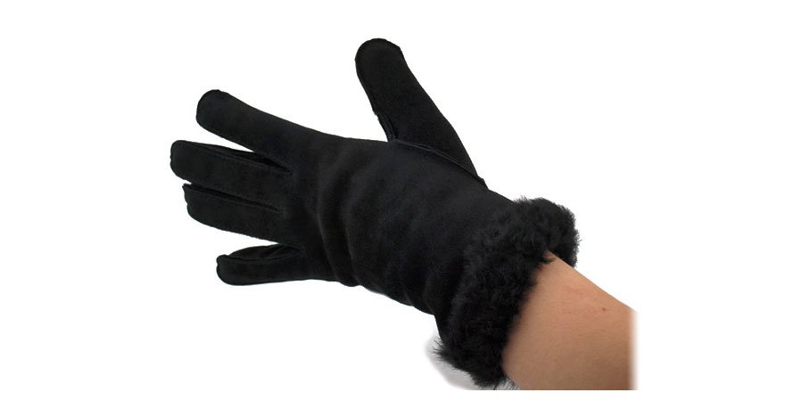 ciepłe rękawiczki futrzane damskie