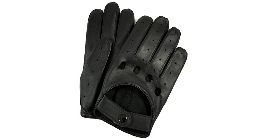 męskie rękawiczki skórzane samochodowe, model MD3
