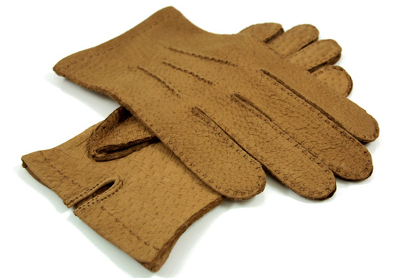 klasyczne rękawiczki ze skóry pekari